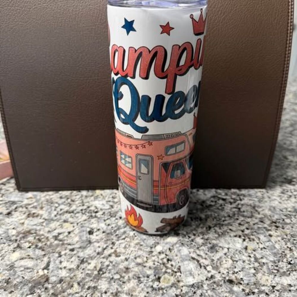 Camping Queen Insulated Tumbler with Lid